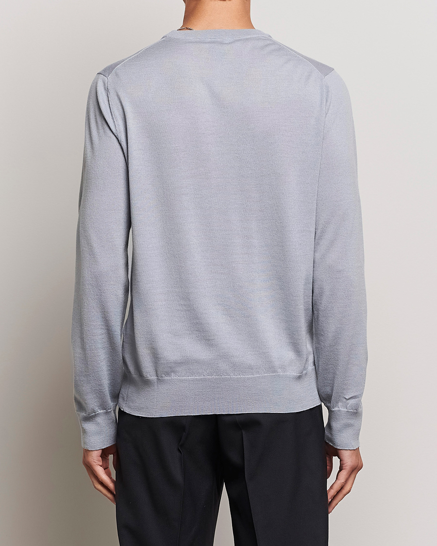 Men | Sweaters & Knitwear | Filippa K | Merino Round Neck Sweater Fog Blue