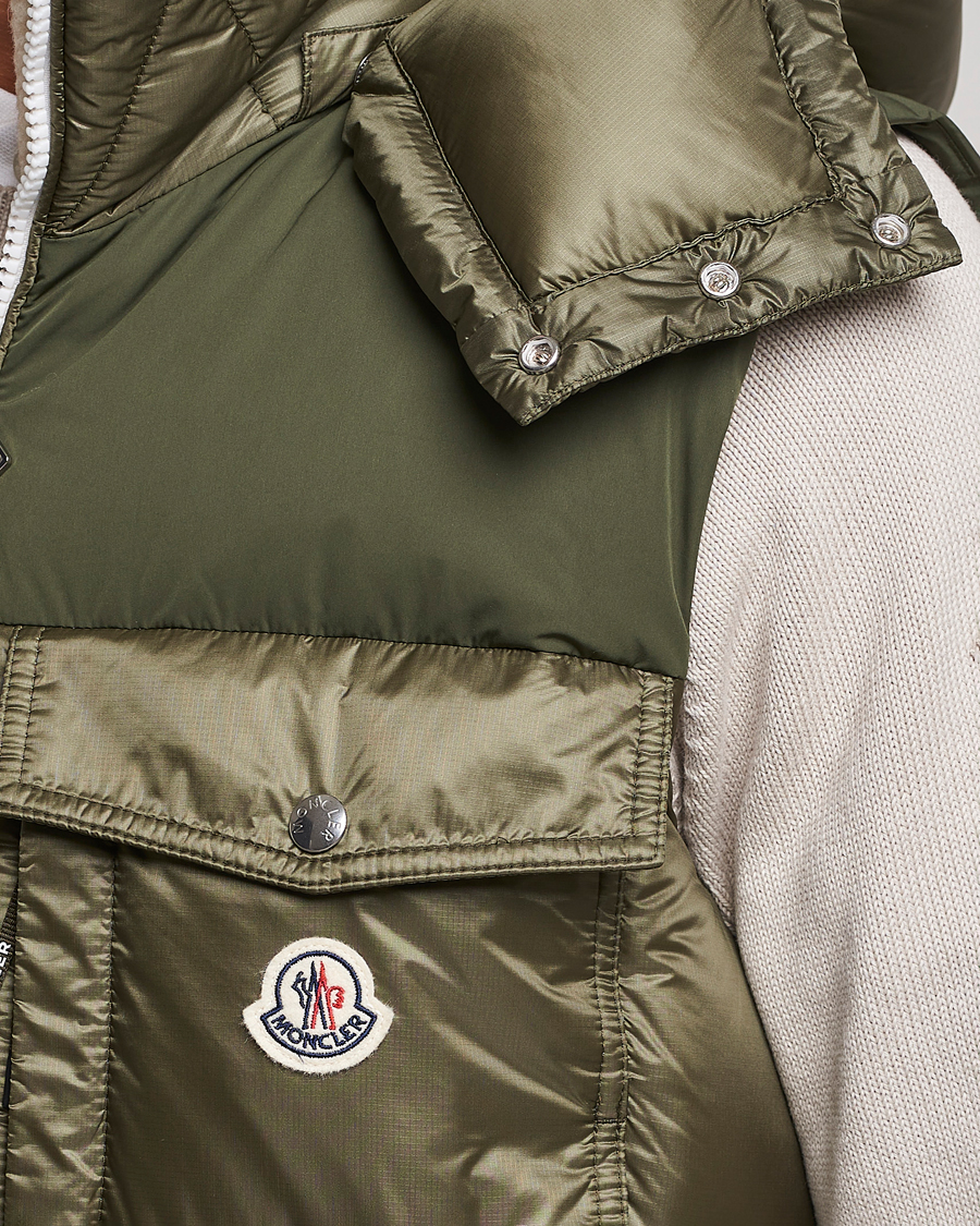 Men | Coats & Jackets | Moncler | Oust Shearling Down Vest Olive