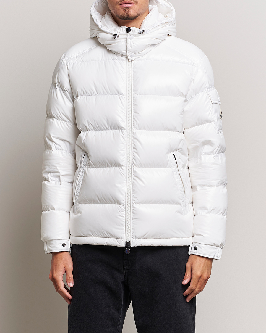Moncler Frioland Hooded Down Jacket Red/Multi at CareOfCarl.com