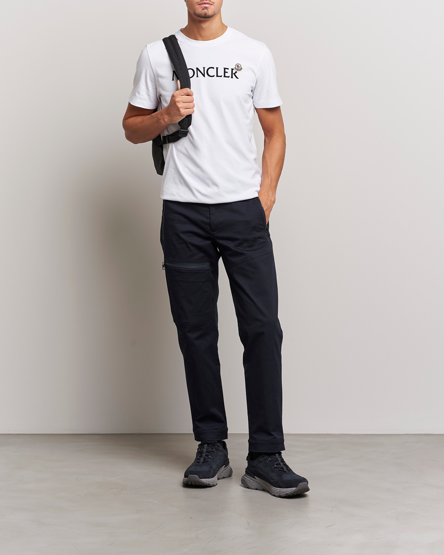Men | T-Shirts | Moncler | Lettering Logo T-Shirt White