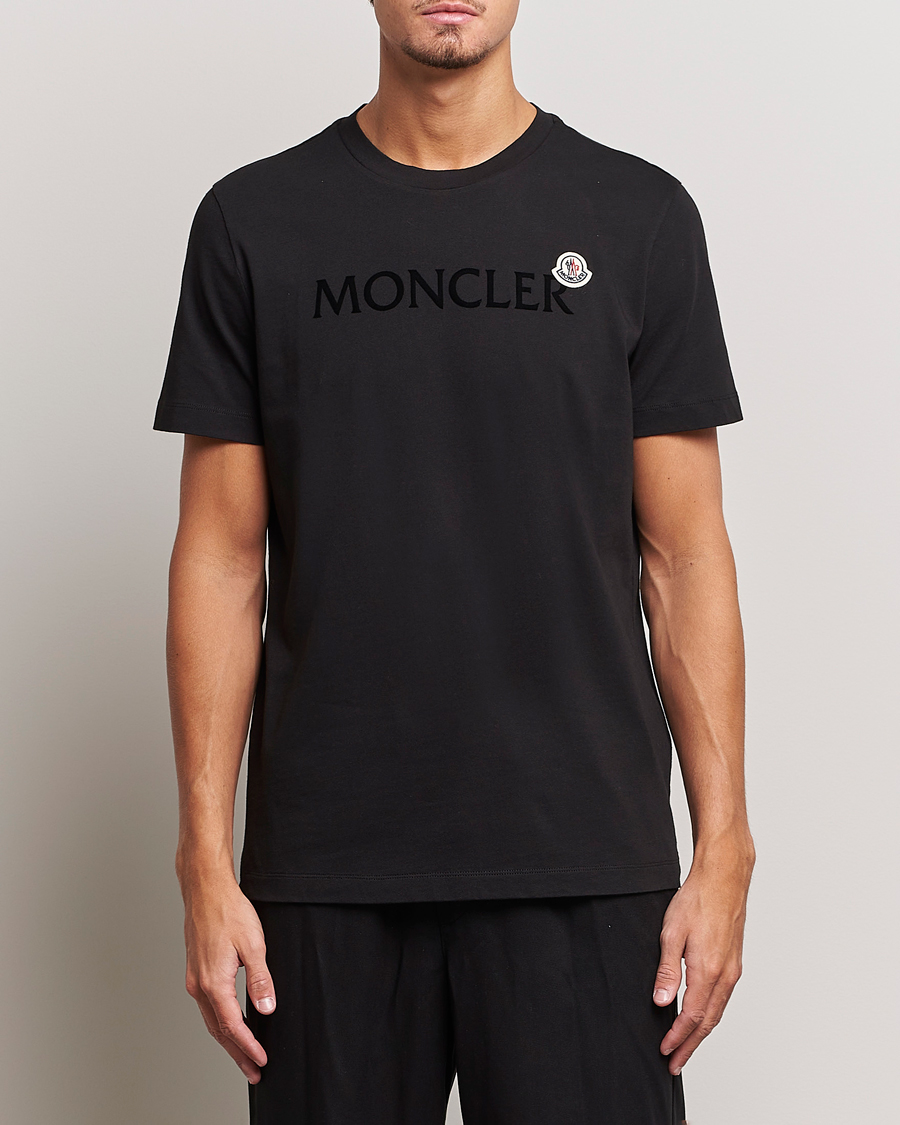 Men | Luxury Brands | Moncler | Lettering Logo T-Shirt Black