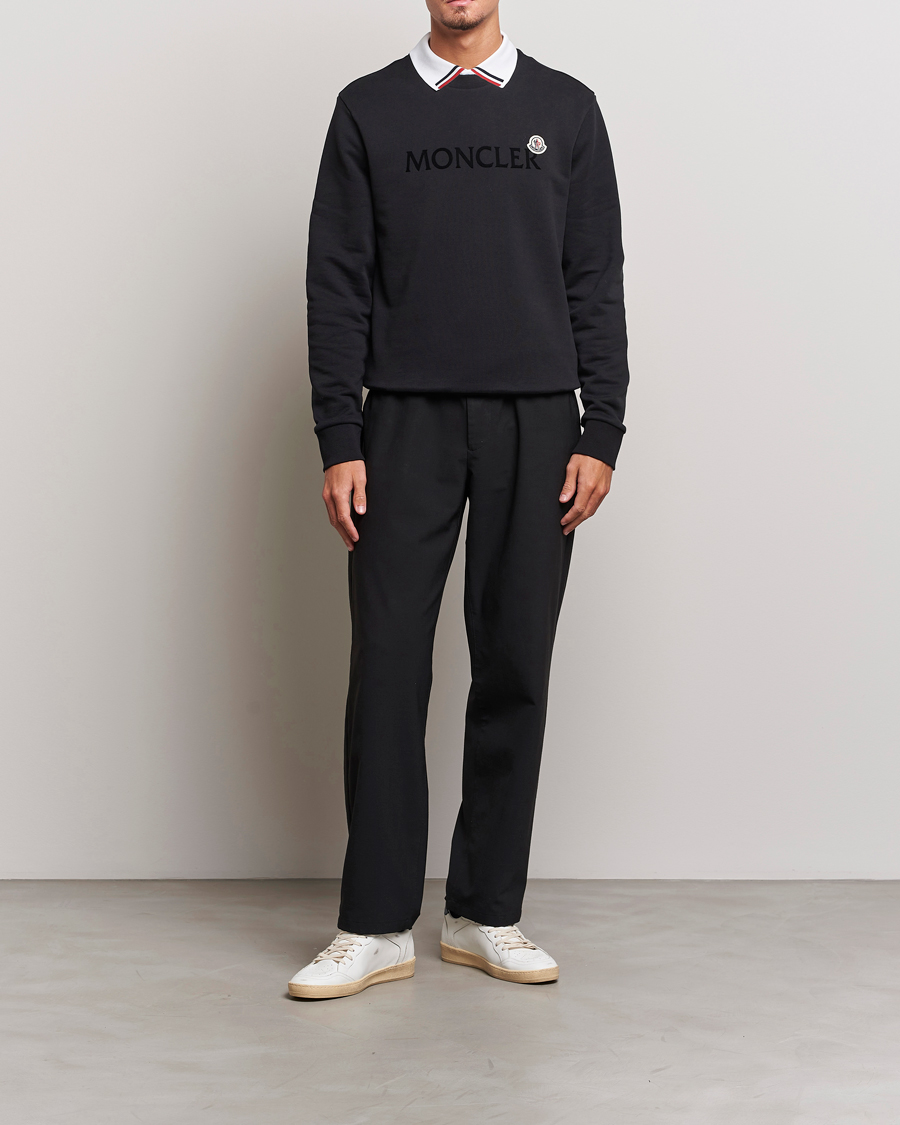 Men | Sweaters & Knitwear | Moncler | Lettering Logo Sweatshirt Black