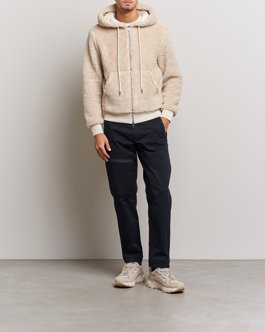 Men | Sweaters & Knitwear | Moncler | Hooded Zip Cardigan Off White