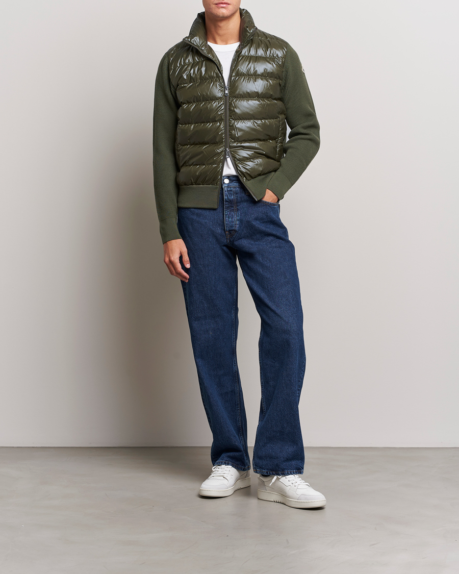 Men | Sweaters & Knitwear | Moncler | Hybrid Zip Cardigan Dark Green