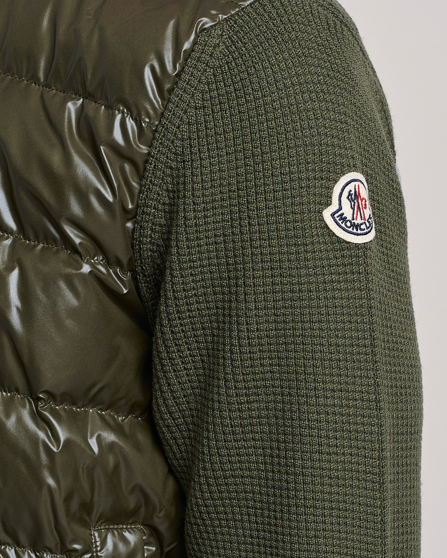 Men | Sweaters & Knitwear | Moncler | Hybrid Zip Cardigan Dark Green