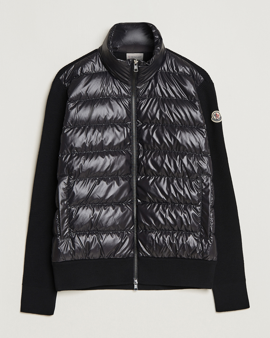 Men | Sweaters & Knitwear | Moncler | Hybrid Zip Cardigan Black