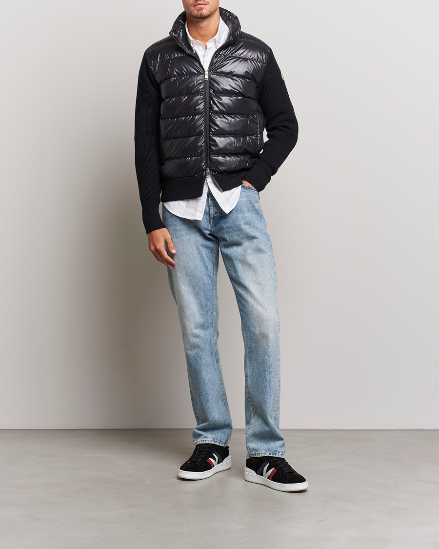 Men | Sweaters & Knitwear | Moncler | Hybrid Zip Cardigan Black
