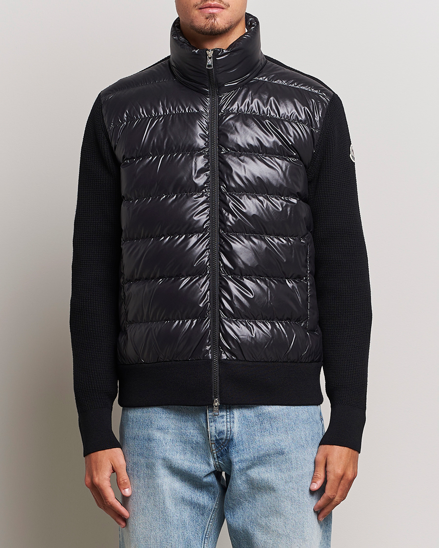 Men | Sweaters & Knitwear | Moncler | Hybrid Zip Cardigan Black