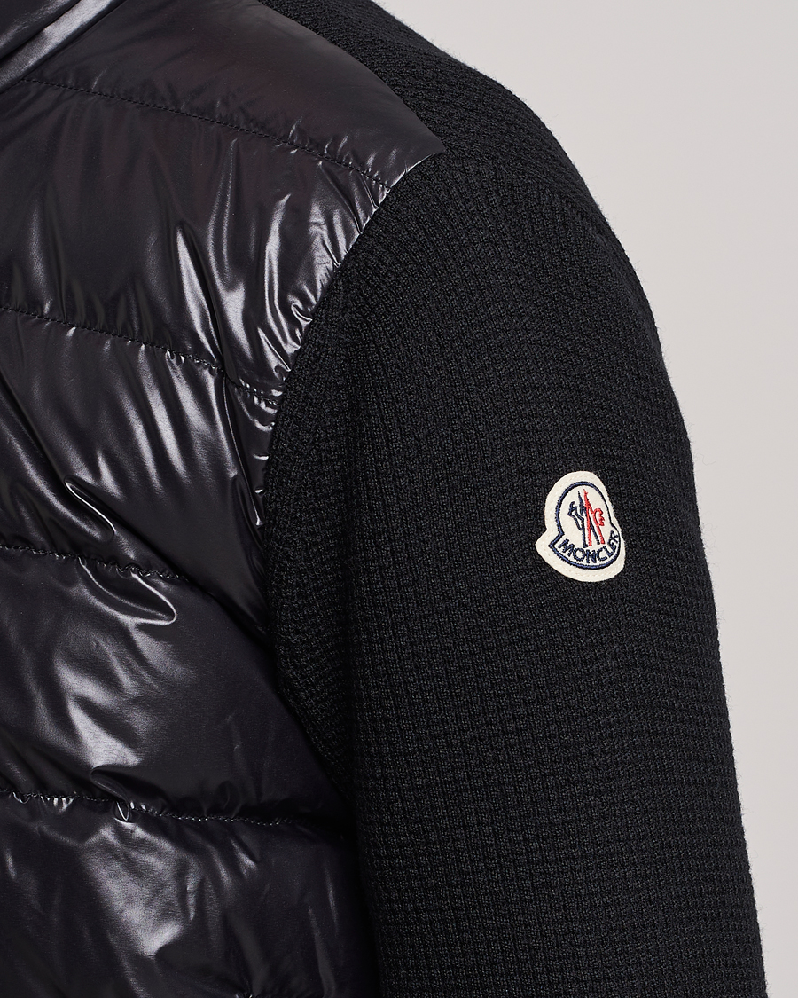 Men | Sweaters & Knitwear | Moncler | Hybrid Zip Cardigan Black
