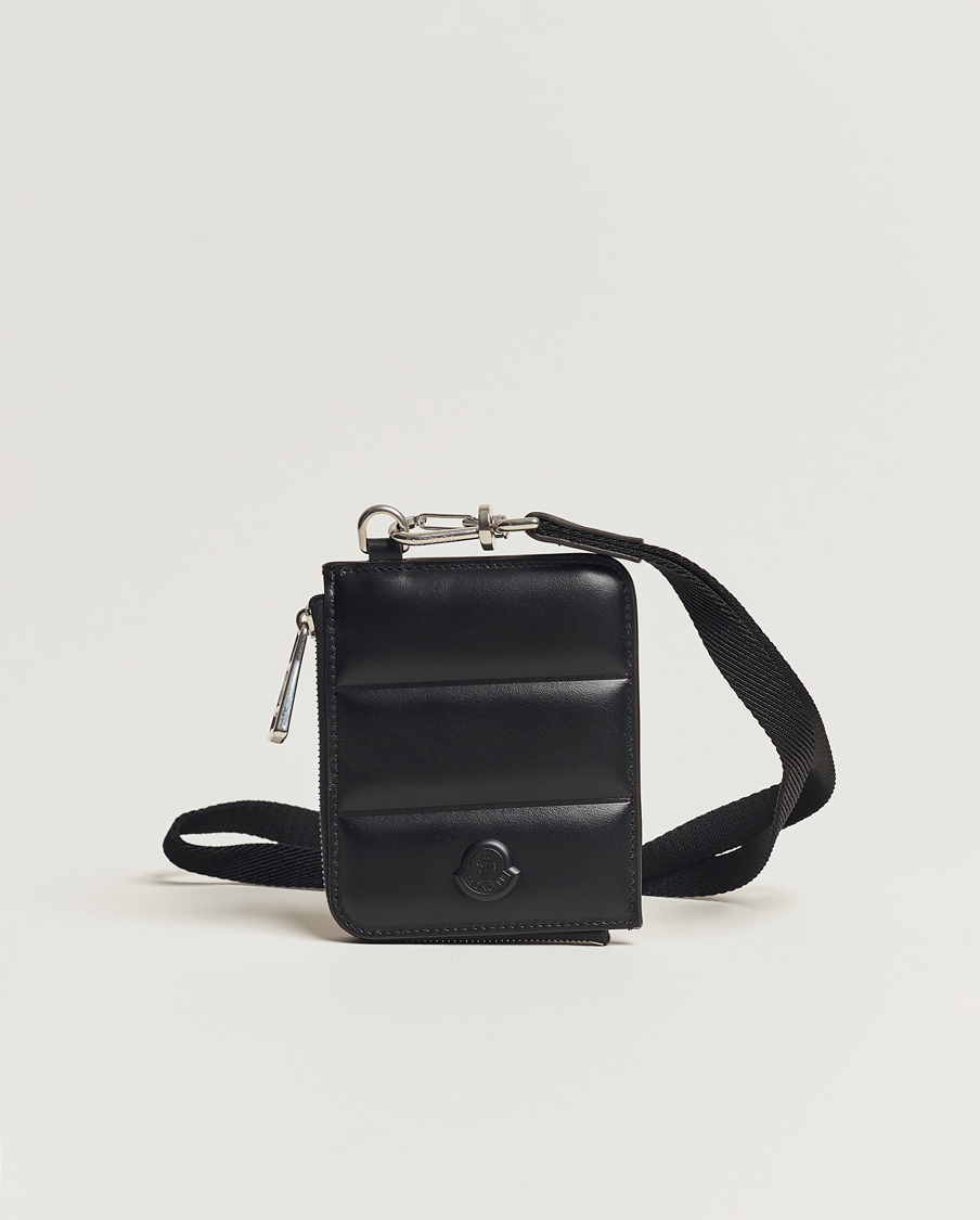 Men |  | Moncler | Strap Leather Wallet Black