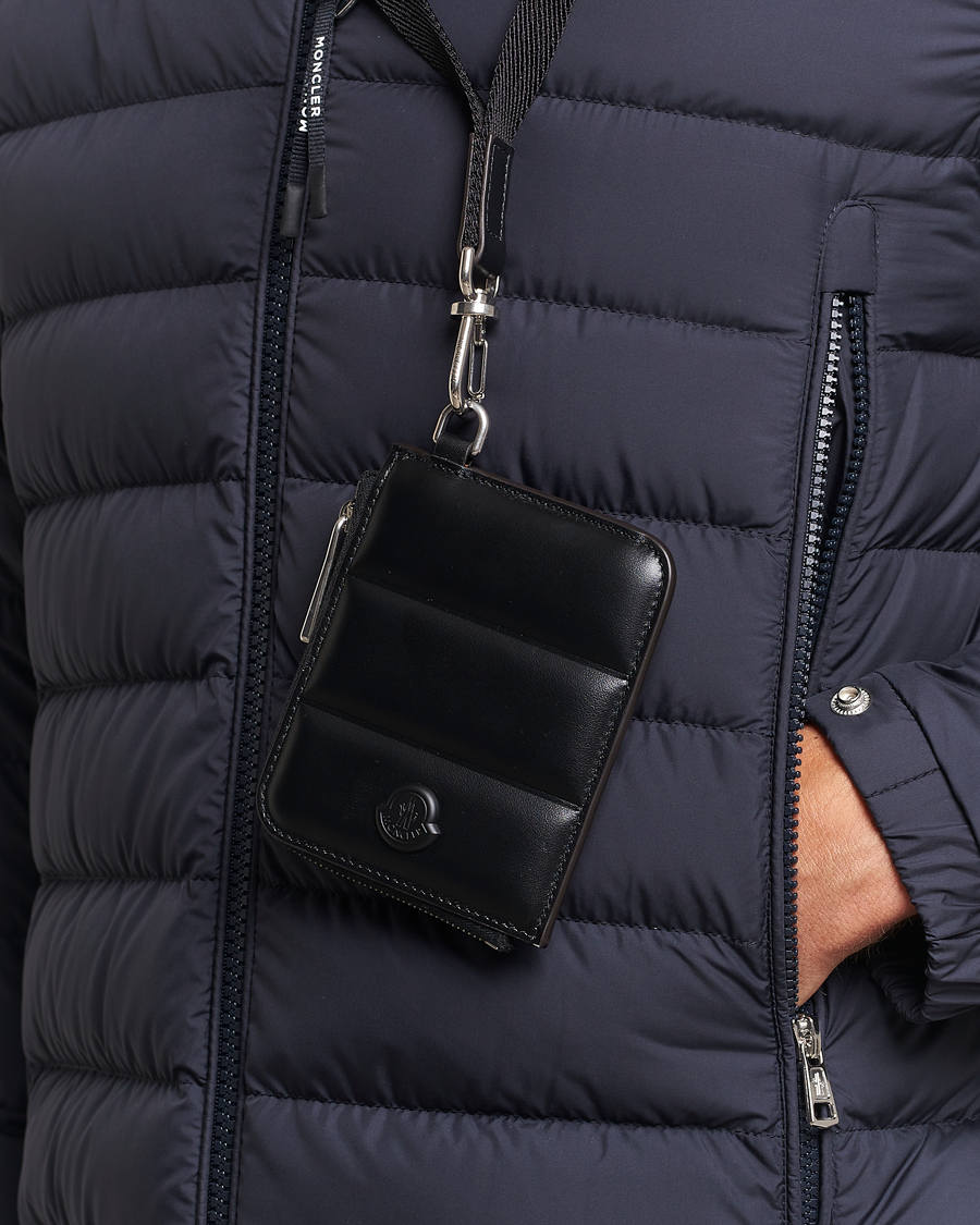 Men |  | Moncler | Strap Leather Wallet Black