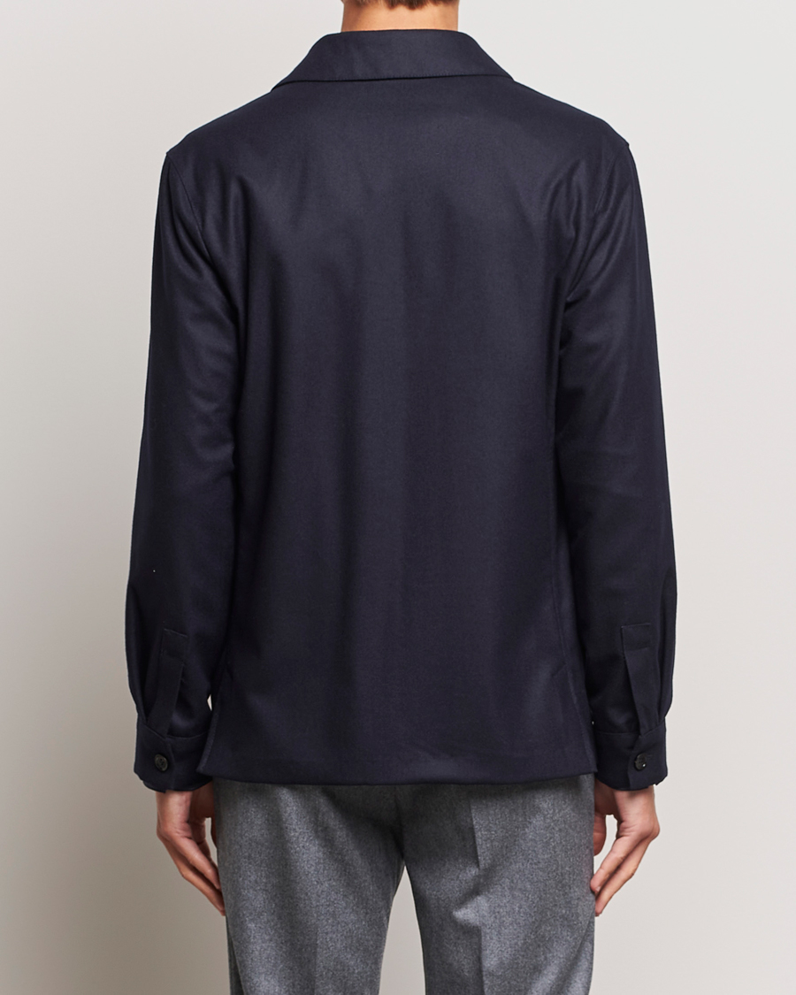 Men | Coats & Jackets | Zegna | Flannel Chore Jacket Navy