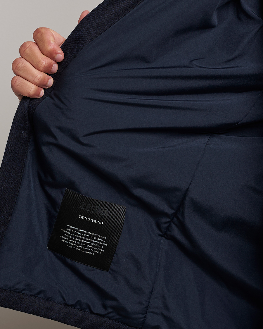 Men | Coats & Jackets | Zegna | Techmerino Flannel Shirt Jacket Navy