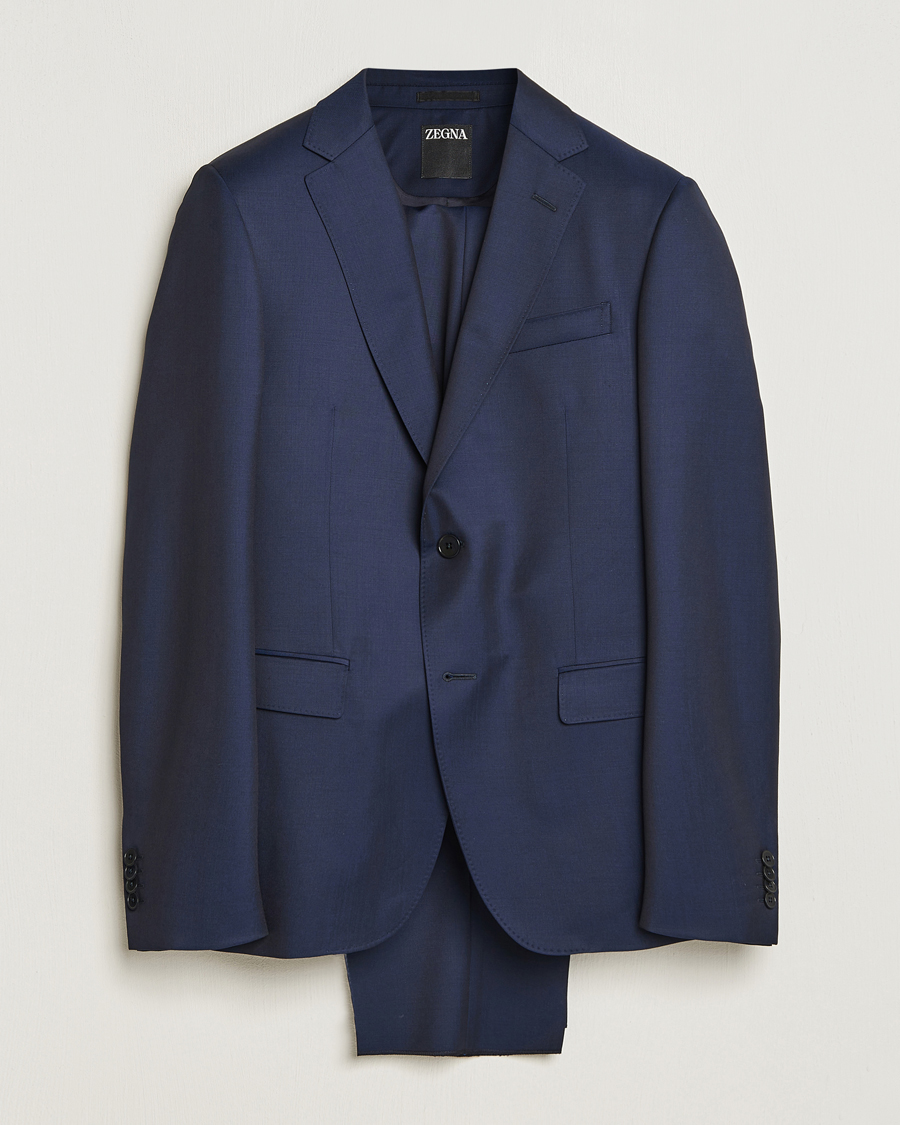 Men | Zegna | Zegna | Tailored Wool Suit Dark Blue