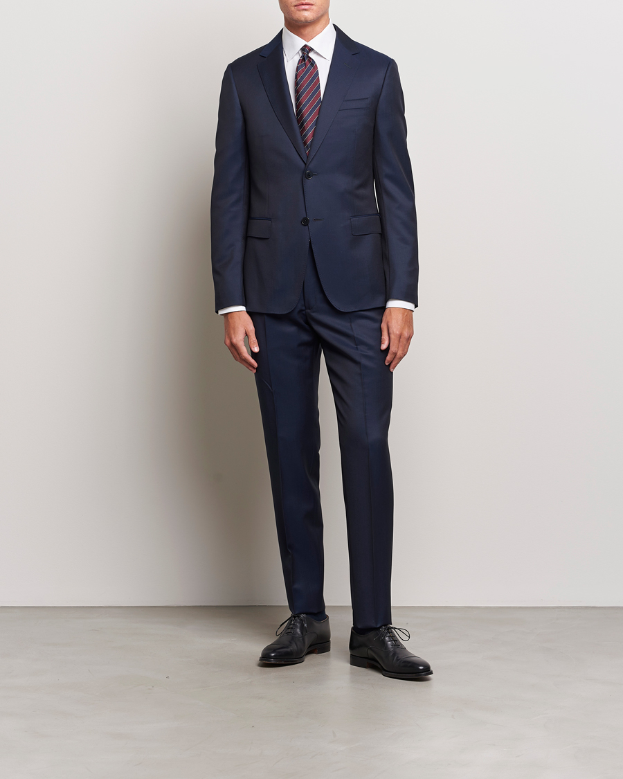 Men | Suits | Zegna | Tailored Wool Suit Dark Blue