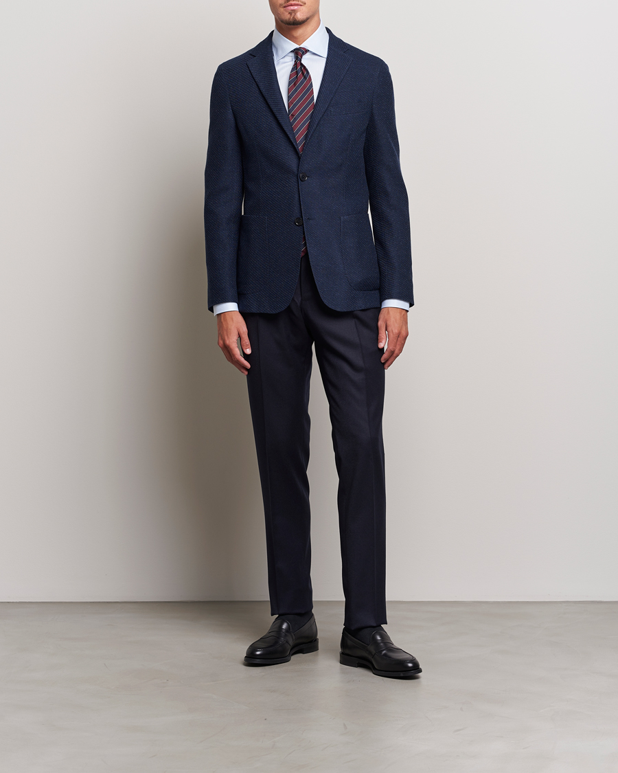 Men | Blazers | Zegna | Unconstructed Structured Wool Blazer Navy