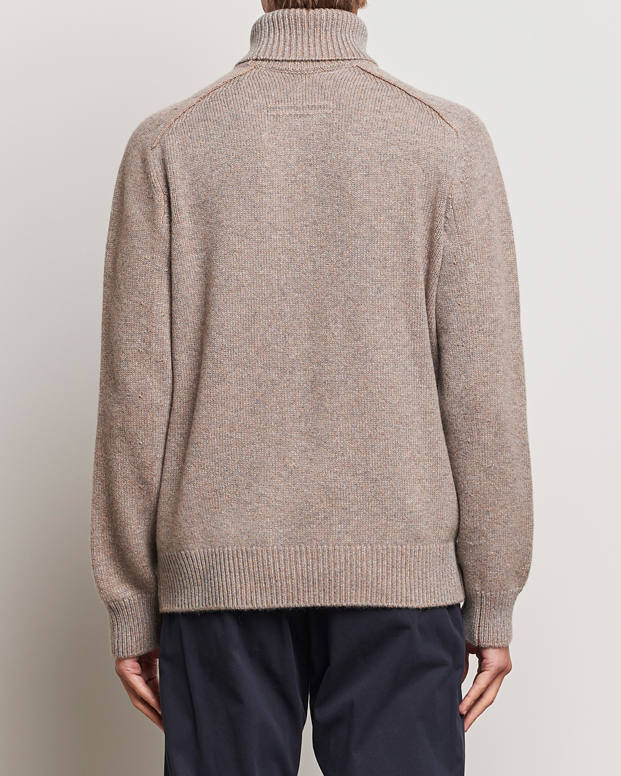 Men | Sweaters & Knitwear | Zegna | 5 Gauge Cashmere Rollneck Beige Melange