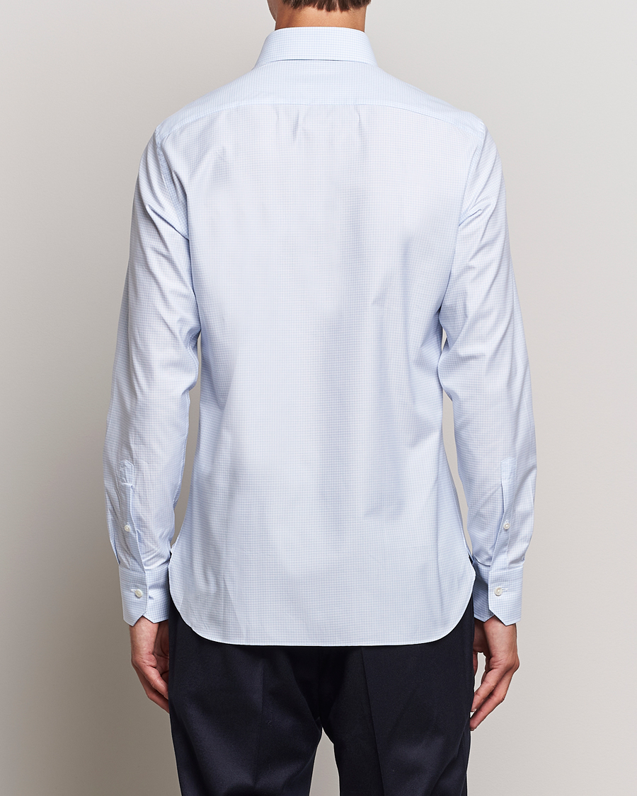 Men | Shirts | Zegna | Slim Fit Check Dress Shirt Light Blue