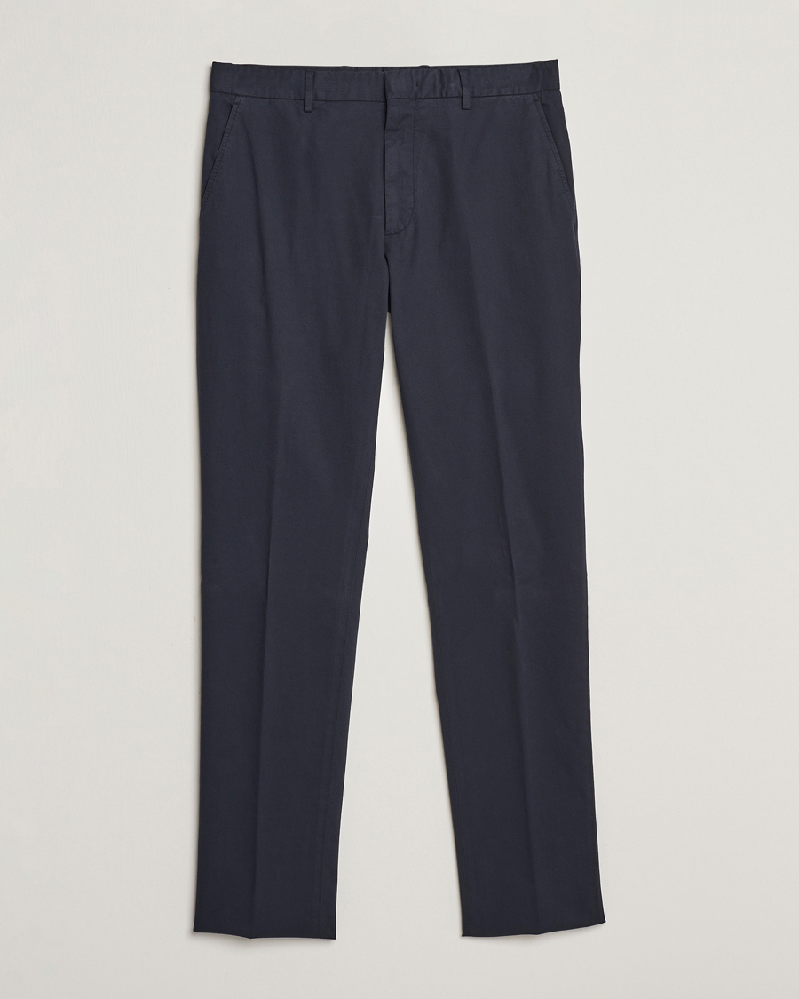 Zegna Soft Cotton Chinos Navy at