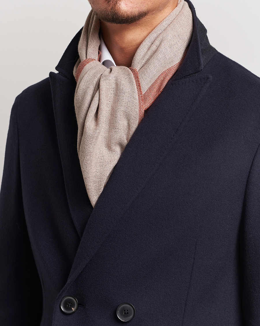 Men | Zegna Wool/Cashmere Scarf Beige | Zegna | Wool/Cashmere Scarf Beige