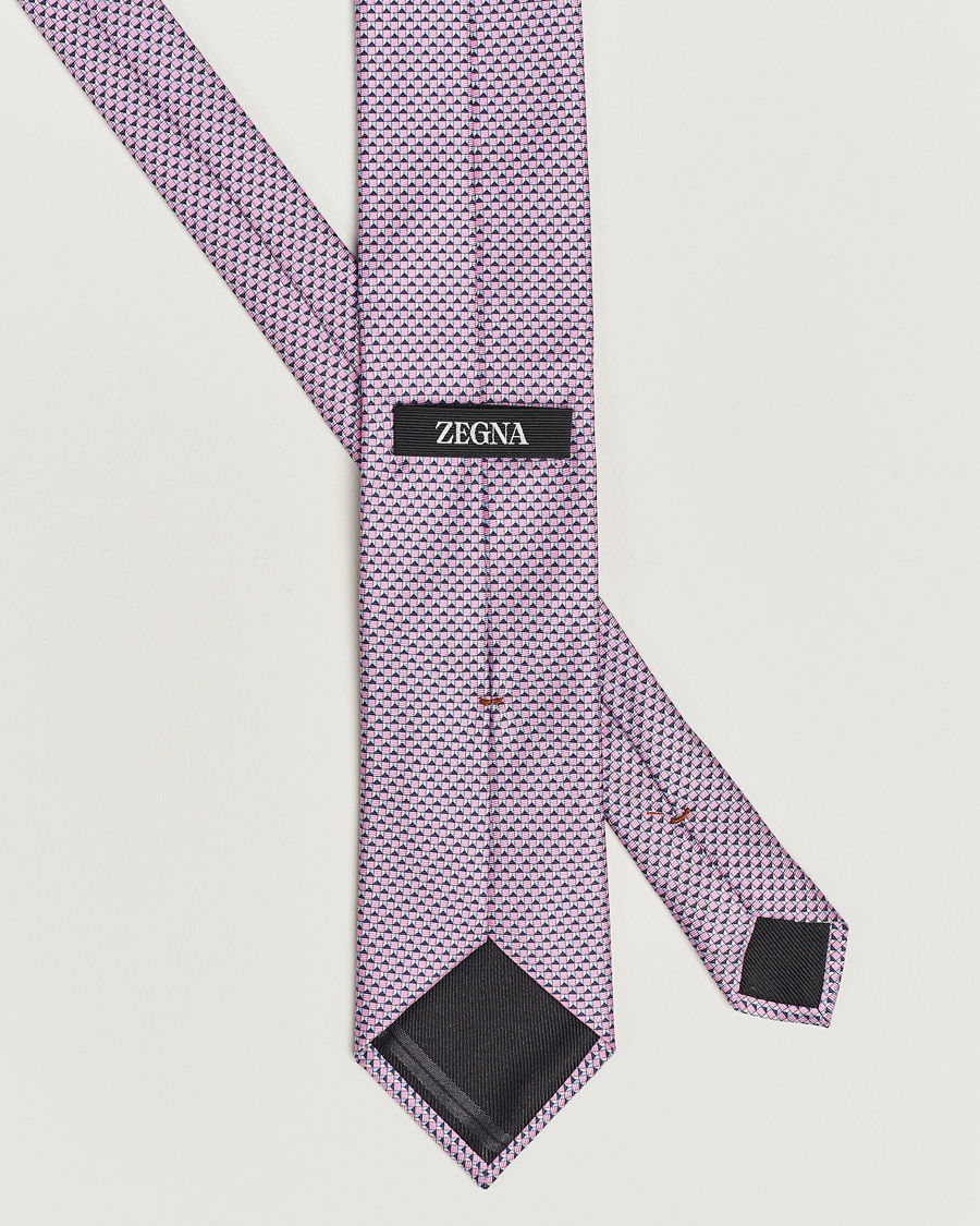 Men | Zegna Jacquard Silk Tie Pink | Zegna | Jacquard Silk Tie Pink