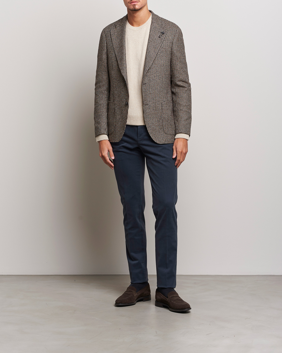 PT01 BEAMSＦSUPER SLIM FIT 46 PT01 Slim Fit Cotton Stretch Chinos Navy at CareOfCarl.com