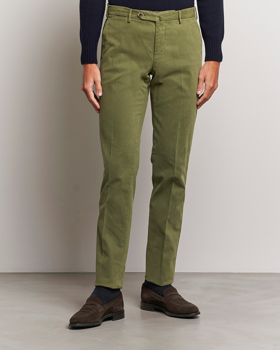 Men | Trousers | PT01 | Slim Fit Cotton Stretch Chinos Dark Green