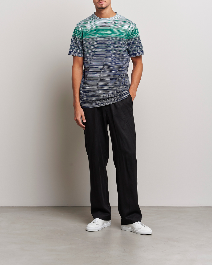 Men | T-Shirts | Missoni | Space Dyed Degrade T-Shirt Blue/Green