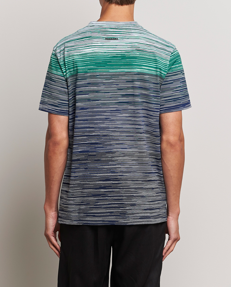 Men | T-Shirts | Missoni | Space Dyed Degrade T-Shirt Blue/Green