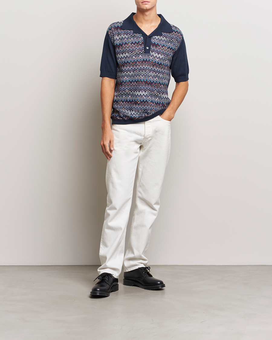 Men | Polo Shirts | Missoni | Cotton/Silk Polo Navy