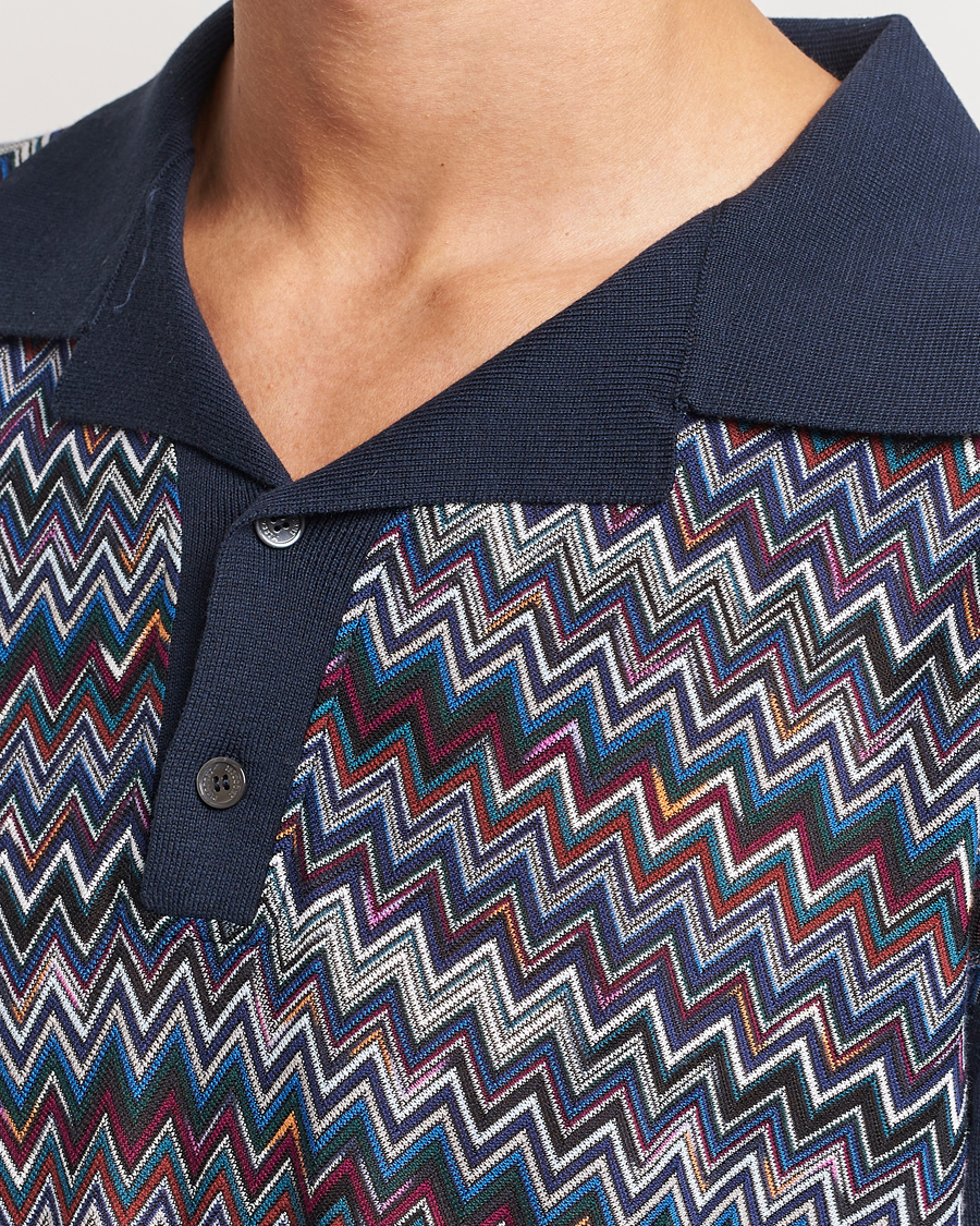 Men | Polo Shirts | Missoni | Cotton/Silk Polo Navy