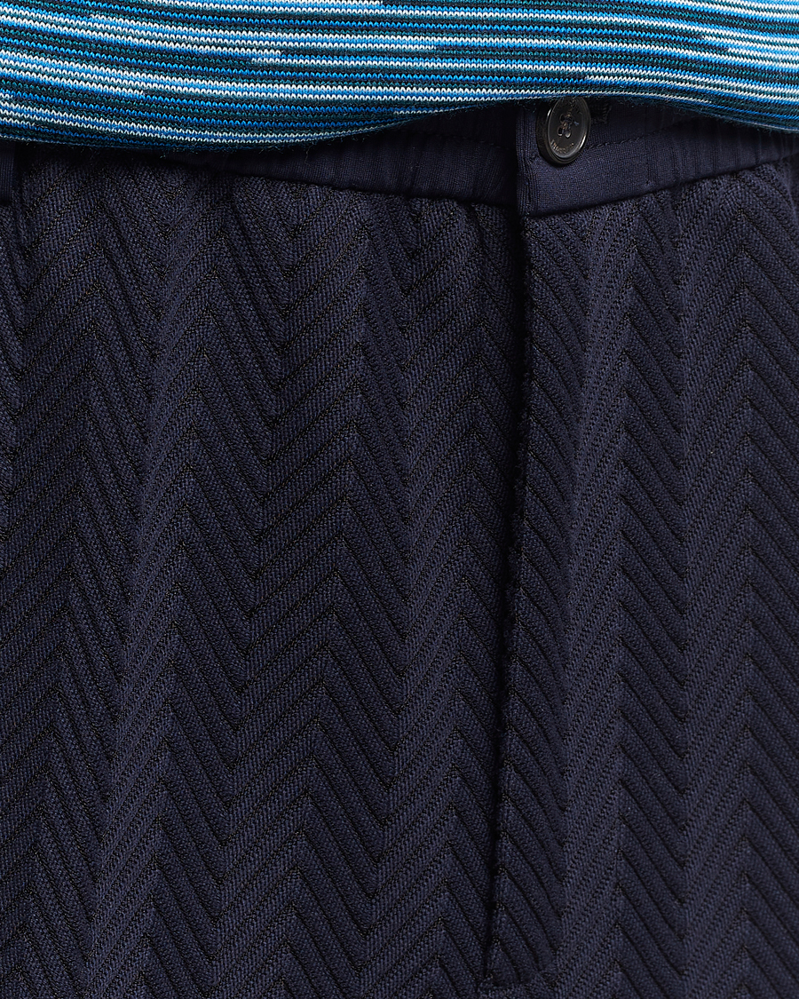 Men | Trousers | Missoni | Tonal Zig-Zag Trousers Navy