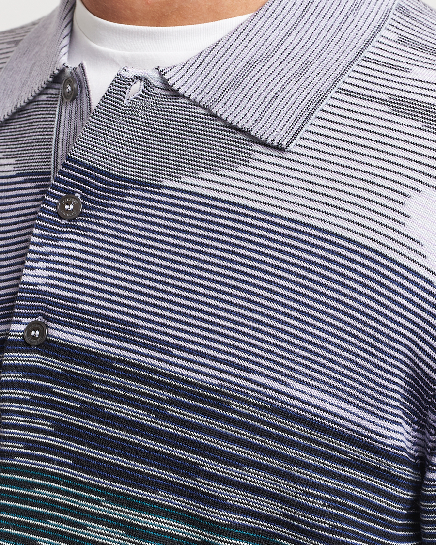 Men | Sweaters & Knitwear | Missoni | Space Dyed Long Sleeve Polo Blue/Black