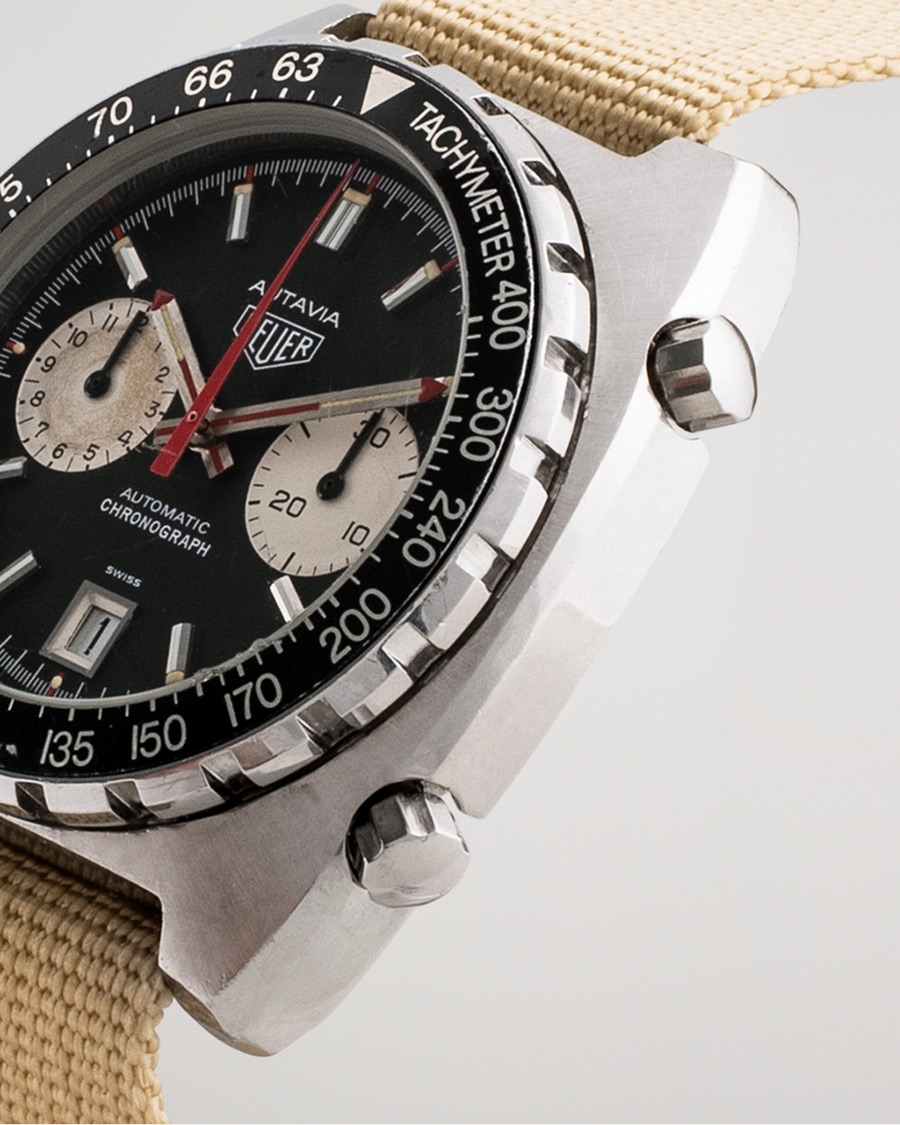 Men | Heuer Pre-Owned Autavia 11063 'Viceroy' Tachymeter Steel Black | Heuer Pre-Owned | Autavia 11063 'Viceroy' Tachymeter Steel Black