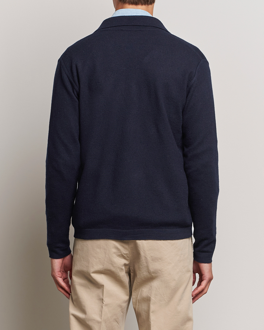 Men | Sweaters & Knitwear | Altea | Wool Chore Jacket Navy