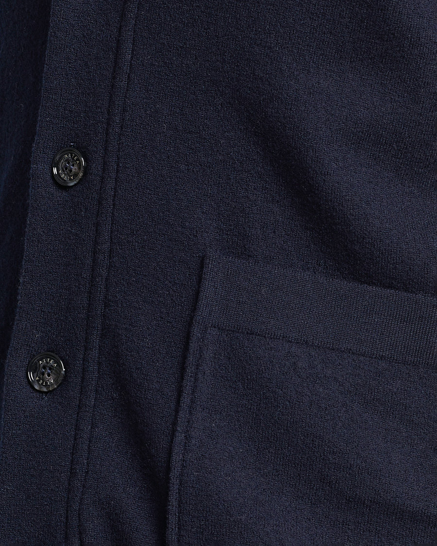 Men | Sweaters & Knitwear | Altea | Wool Chore Jacket Navy