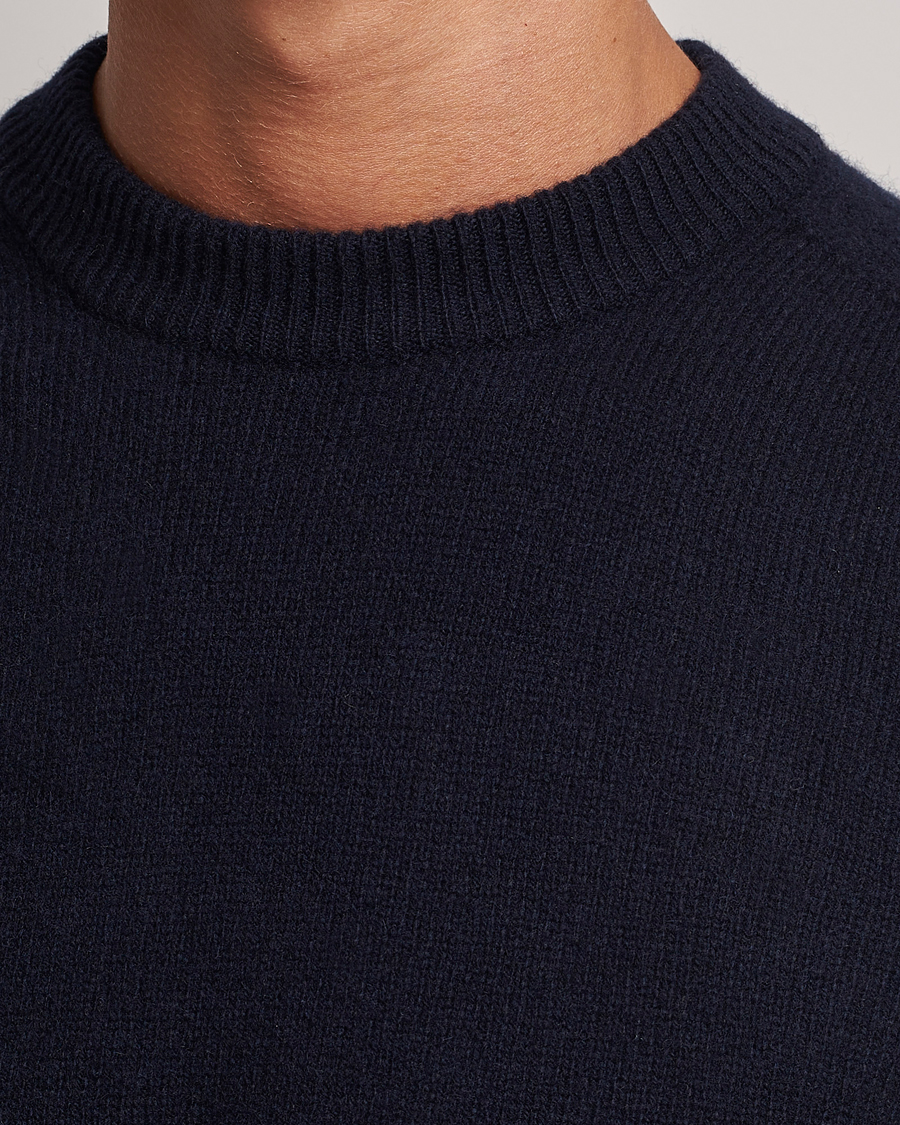 Men | Sweaters & Knitwear | Altea | Wool/Cashmere Crew Neck Pullover Navy