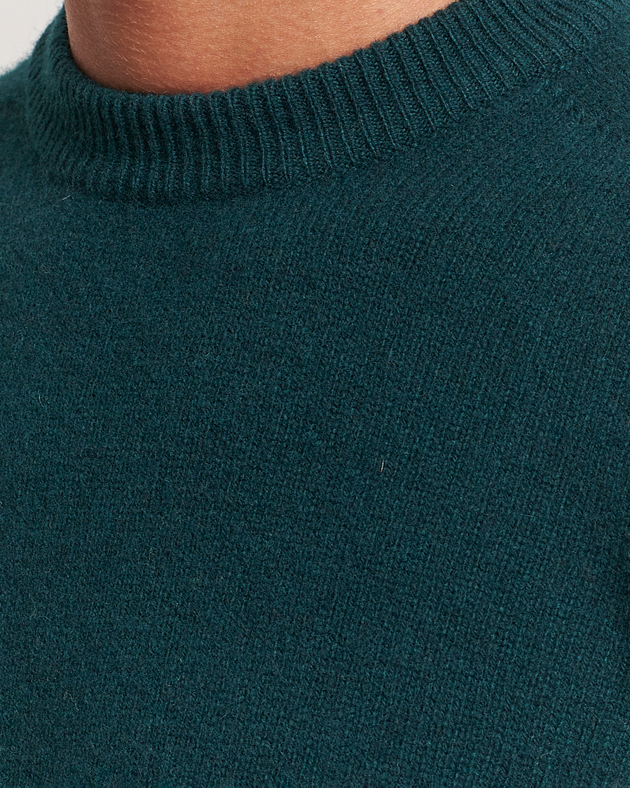 Men | Sweaters & Knitwear | Altea | Wool/Cashmere Crew Neck Pullover Dark Green