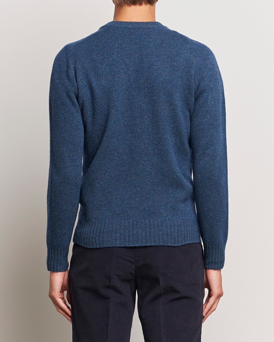 Men | Sweaters & Knitwear | Altea | Wool/Cashmere Crew Neck Pullover Petroleum