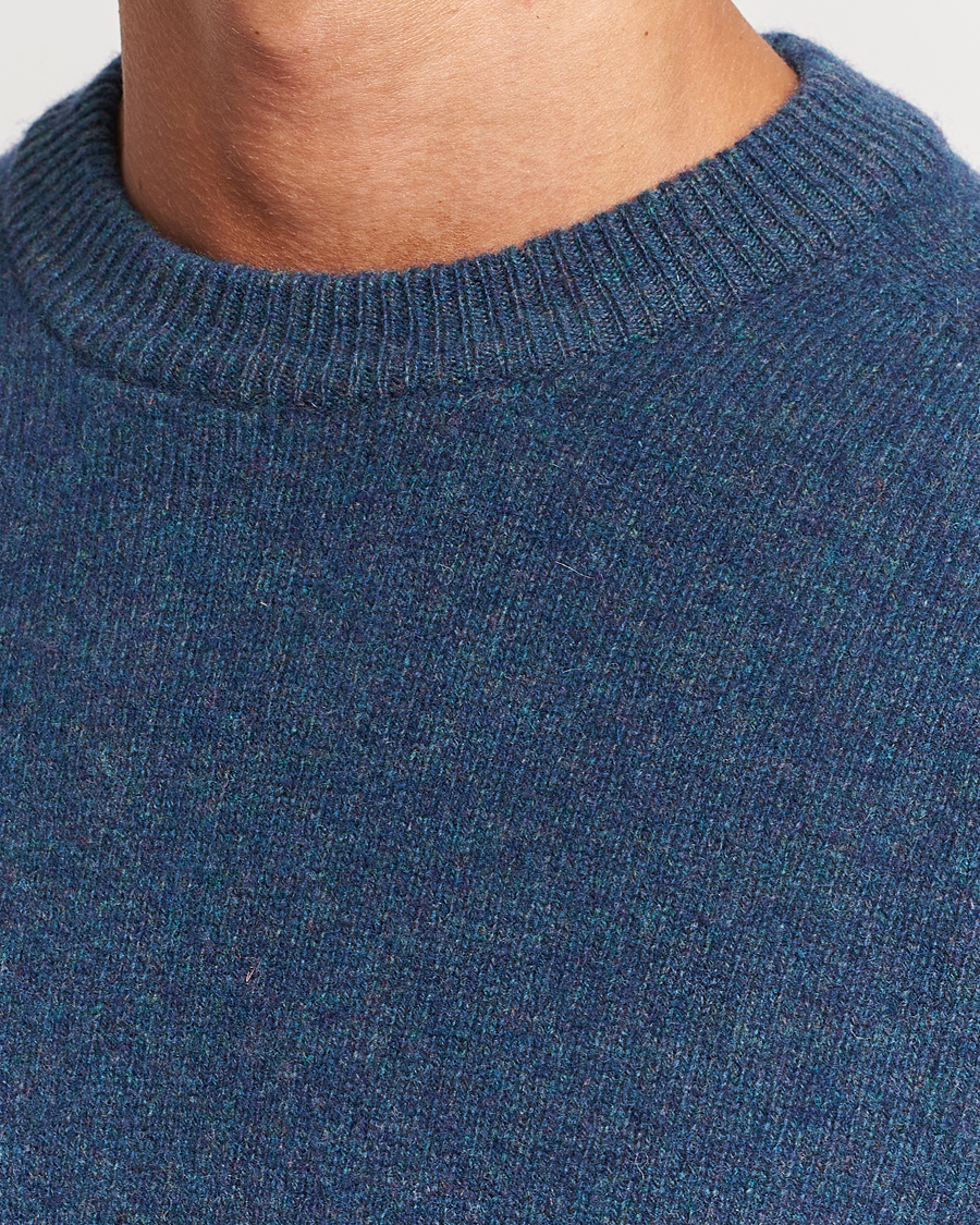 Men | Sweaters & Knitwear | Altea | Wool/Cashmere Crew Neck Pullover Petroleum
