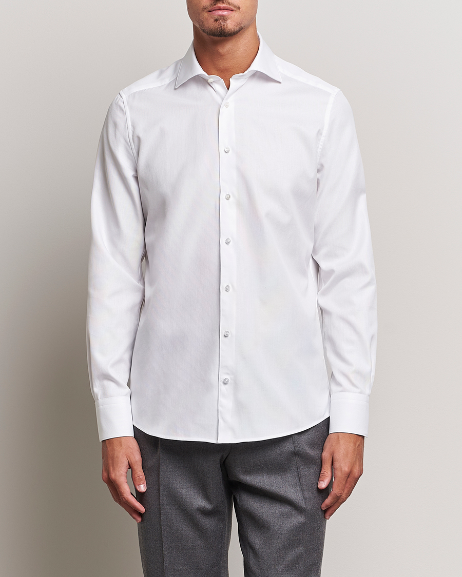 Men | Stenströms | Stenströms | 1899 Slim Cotton Royal Oxford Shirt White
