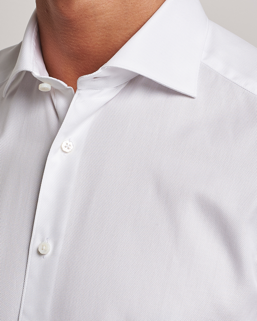 Men | Shirts | Stenströms | 1899 Slim Cotton Royal Oxford Shirt White