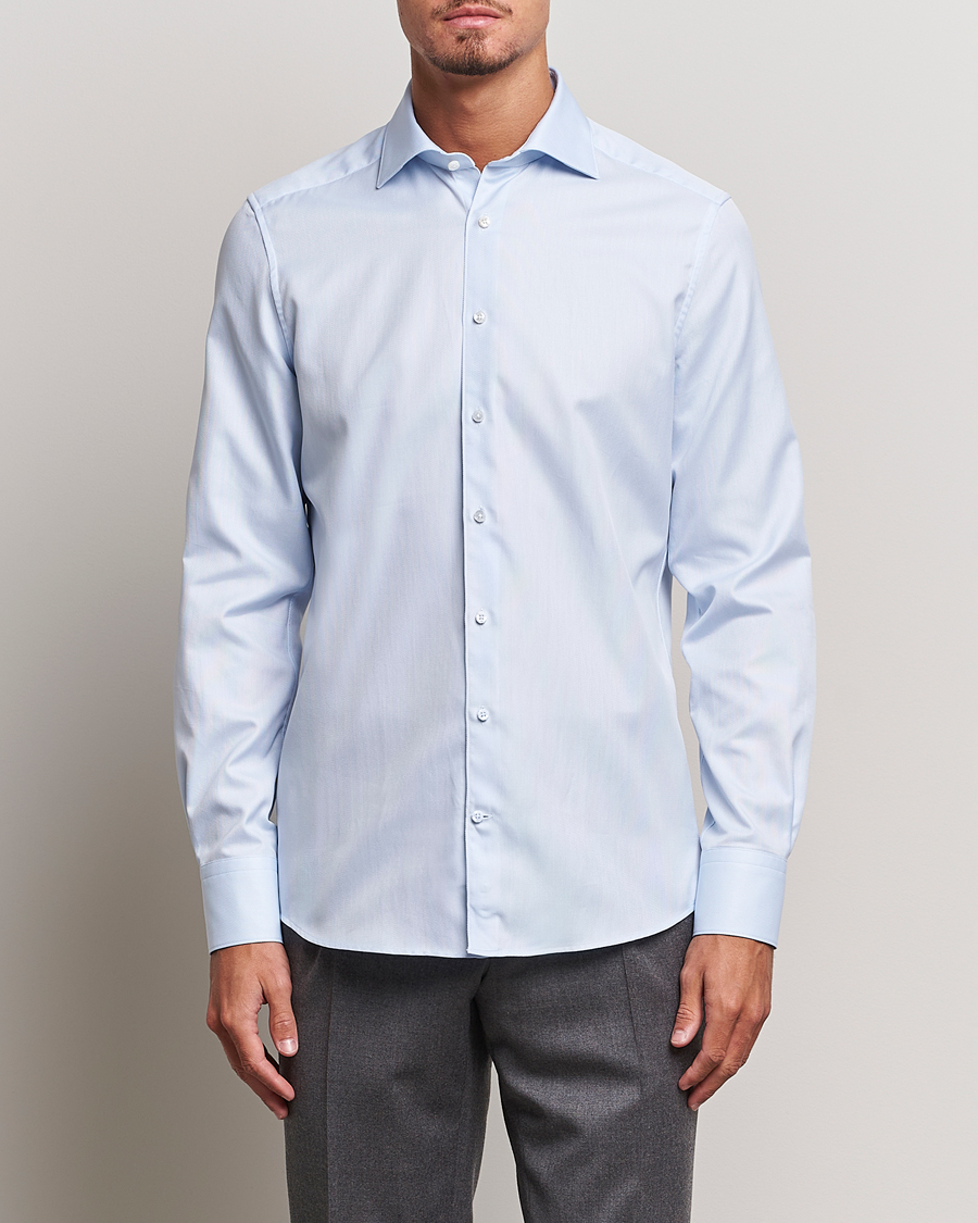 Men |  | Stenströms | 1899 Slim Cotton Royal Oxford Shirt Blue