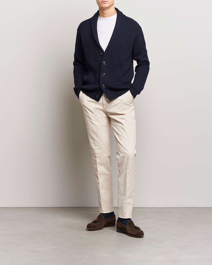 Men | Sweaters & Knitwear | Altea | Shawl Collar Cardigan Navy
