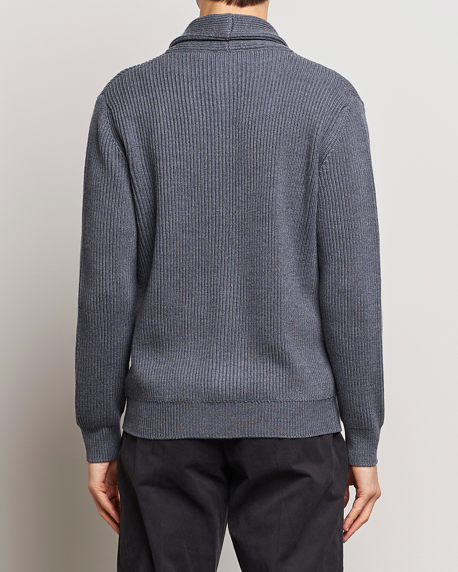 Men | Sweaters & Knitwear | Altea | Shawl Collar Cardigan Charcoal