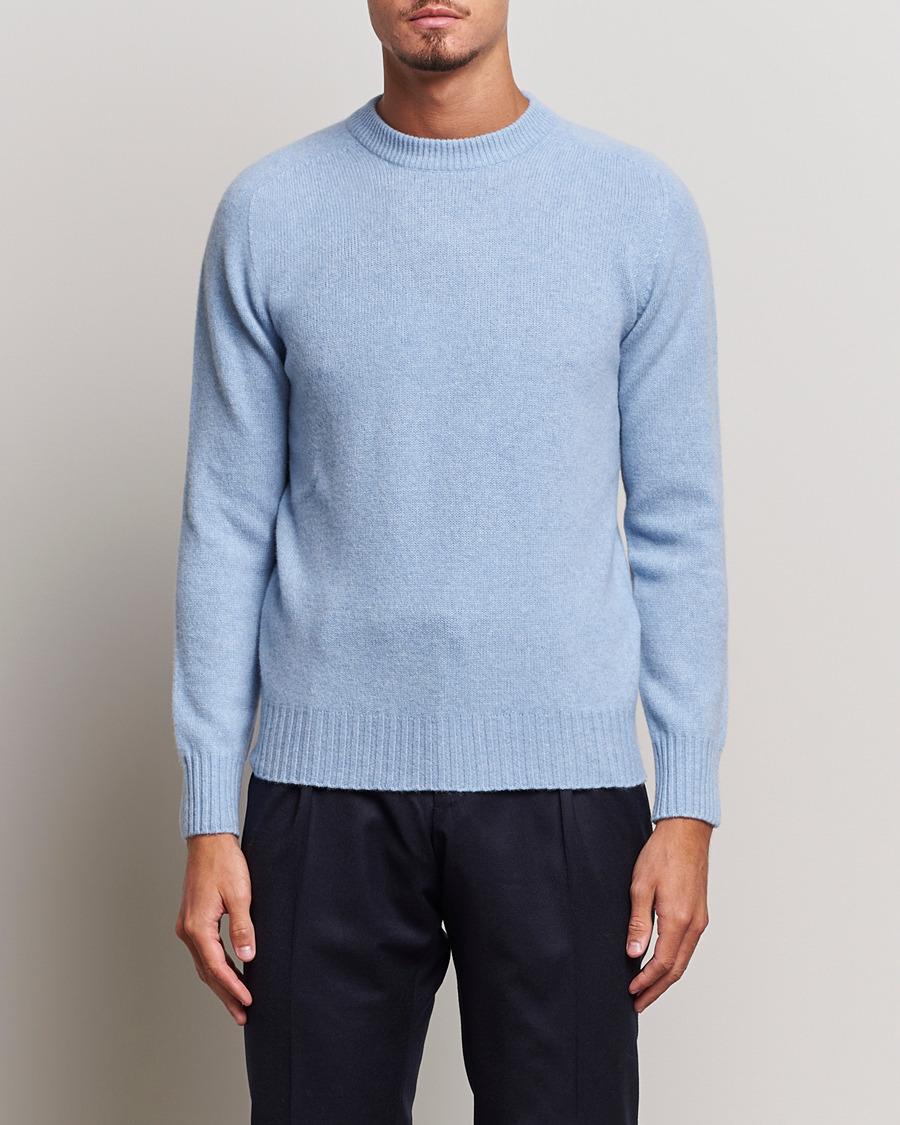 Men | Italian Department | Altea | Wool/Cashmere Crew Neck Pullover Light Blue