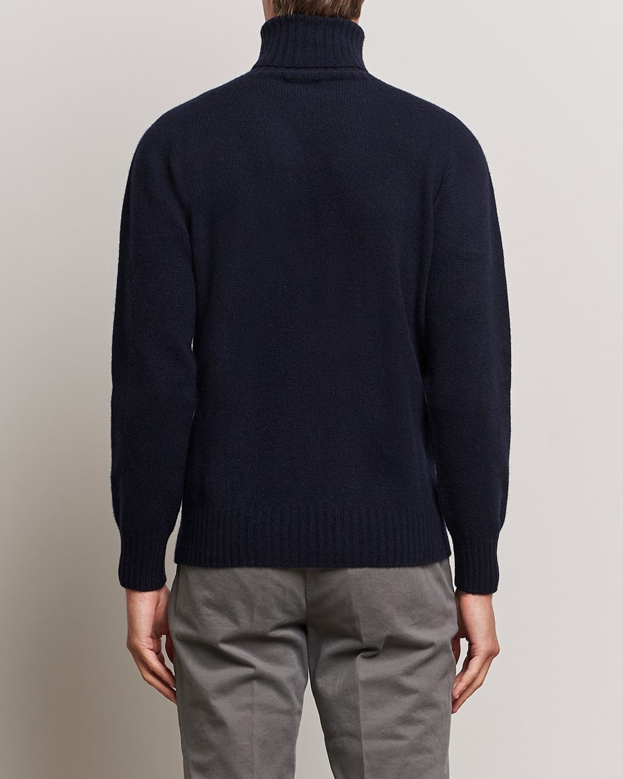 Men | Sweaters & Knitwear | Altea | Wool/Cashmere Crew Neck Rollneck Navy