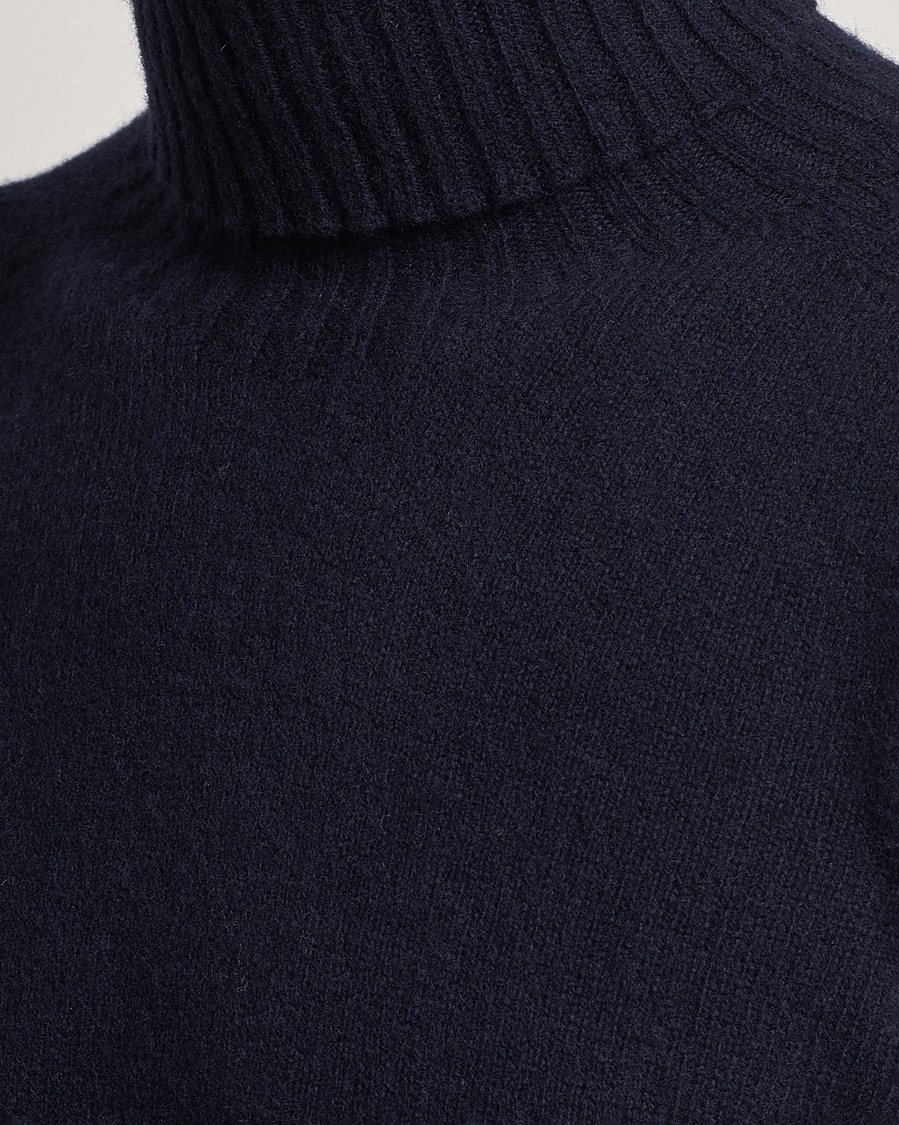 Men | Sweaters & Knitwear | Altea | Wool/Cashmere Crew Neck Rollneck Navy