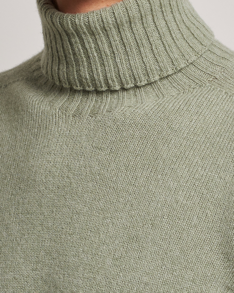 Men | Sweaters & Knitwear | Altea | Wool/Cashmere Crew Neck Rollneck Sage