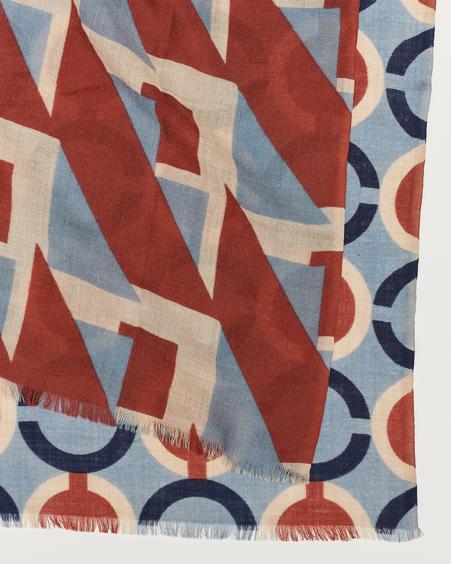 Men | Altea Printed Wool Scarf Brick | Altea | Printed Wool Scarf Brick